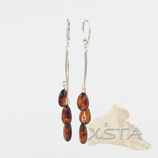 Wholesale amber earrings with silver